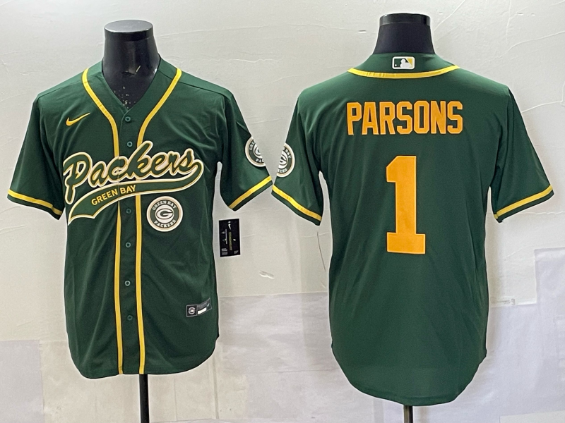 Men Green Bay Packers 1 Parson green Nike NFL 2025 jersey 04